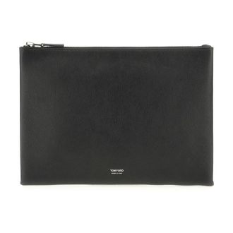 Tom Ford Clutches, male, Black, Size: ONE SIZE Zip-fastening Clutch Bag