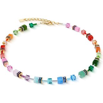 Coeur de Lion Geocube Iconic Precious Necklace in Rainbow at Nordstrom