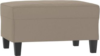 vidaXL Reposapiés tela de microfibra gris taupé 70x55x41 cm Vidaxl