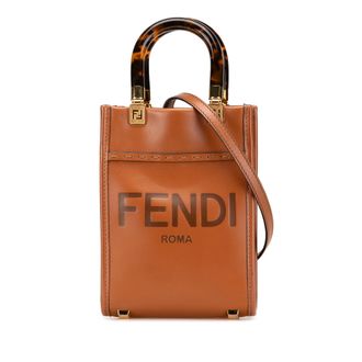 Fendi Roma Leren Schoudertas