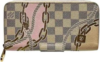 Louis Vuitton Pre-owned Wallets, female, Multicolor, Size: ONE SIZE Pre-owned Zippy Wallet Damier Azur Long Wallet