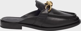 Bottega Veneta Astaire Knot Leather Loafer Mules