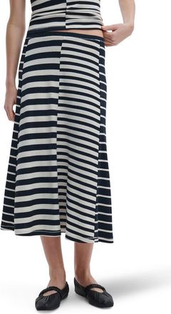 Rag & Bone Mixed Stripe Knit Midi Skirt in Salute Multi at Nordstrom, Size Small