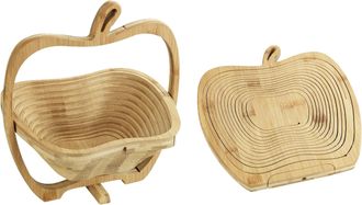 Maximex Obstschale »Modell Bambus« aus Bambus faltbarer Obstkorb, vielseitig nutzbar als Untersetzer & Schneidebrett