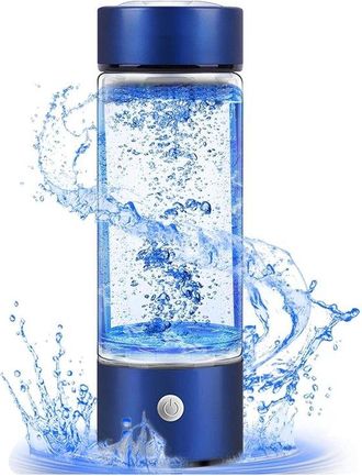 No Brand Botella De Agua Hidrogenada, Ionizador De Agua Hidrogenada Port&aacute;til De 420 Ml, Generador De Agua Hidrogenada Recargable Por Usb, Vaso De Vidrio Saluda