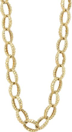 Lagos Caviar Gold Fluted Oval Link Necklace at Nordstrom, Size 18 In