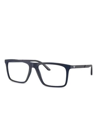 Emporio Armani square-frame glasses - men - Plastic - 53 - Blue