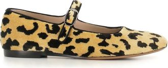 Le Monde Beryl Ballerinas, female, Brown, Size: 9 US Brown Leopard Print Velvet Ballerina Flats