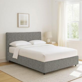 Dmora Cama Individual Staines, Desenfundable, Hecho En Italia, Gris Ceniza