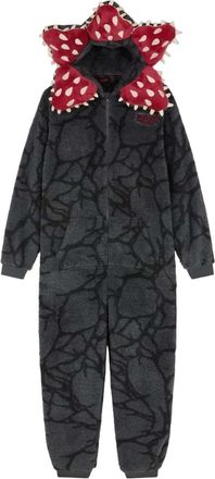 Generic Unisex 3D Demon Pyjama Long Sleeved One Piece Pajamas Demogorgon Onesie Hooded Fleece Sleepwear Winter Christmas Pajama for Womens Mens (S)