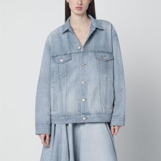 Balenciaga Light blue vintage-effect denim jacket