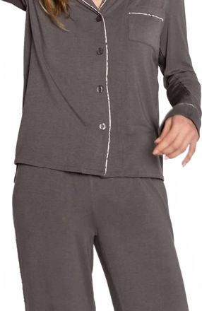 PJ Salvage 3Piece Pajama Set In Charcoal