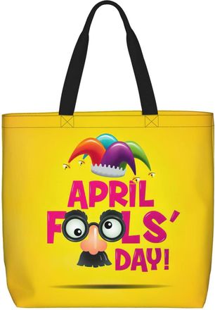 Generic Women Handbag Happy April Fools Day Womens Tote Bag Reusable Fashion Ladies Purse, For Christmas, Birthday, School, Graduation, Swim