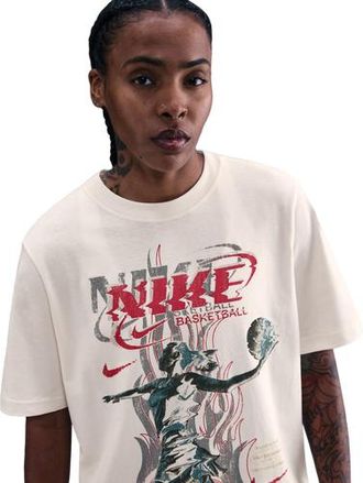 Nike Womens Essential Glitch T-shirt - White/Red Size XL