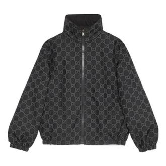 Gucci Reversible GG Ripstop Nylon Jacket Black Grey 770276-Z8BPL-1043