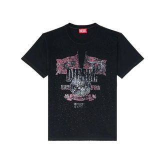 Diesel Tops, Dames, Zwart, S, Katoen, T-Marly