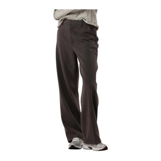 Object Object, Broeken, Dames, Grijs, M, Katoen, Casual Grijze Broek Chic Stijl