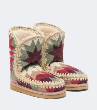 Mou Botines de ante con borrego