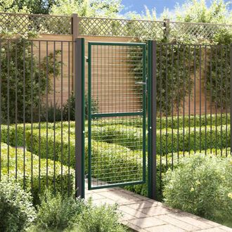 Berkfield Home Fence Gate Steel 100x175 cm Green