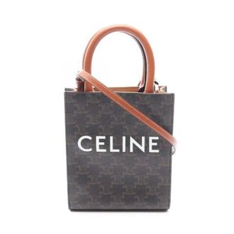 Celine Pre-owned Mini Bags, female, Brown, Size: ONE SIZE Pre-owned Mini Vertical Cabas Triomphe leather 2way handbag
