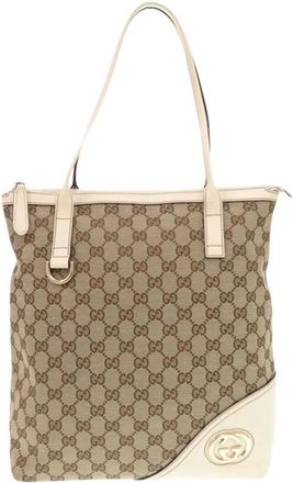 Gucci Pre-owned Gucci GG Canvas Britt Tote Ladies 8RYE5ZZ7EG347DYS
