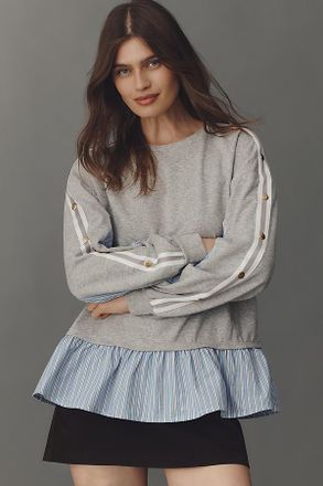 Maeve Twofer Peplum Sweatshirt