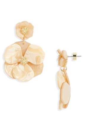 Nordstrom Pansy Drop Earrings in Champagne Multi- Gold at Nordstrom
