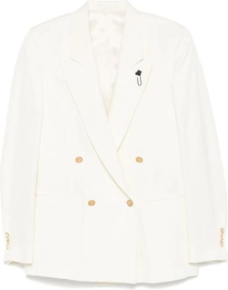 Lardini Blazer con spilla - Bianco