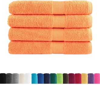 vidaXL Toallas de sauna solund 4 unidades naranja 80x200 cm 600 gsm Vidaxl