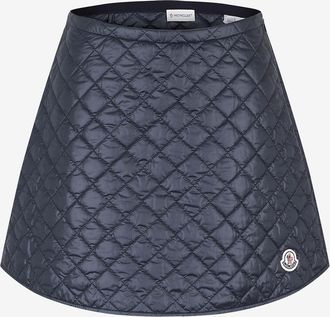 Moncler A-f&ouml;rmiger Nylon-Minirock mit Rautensteppung