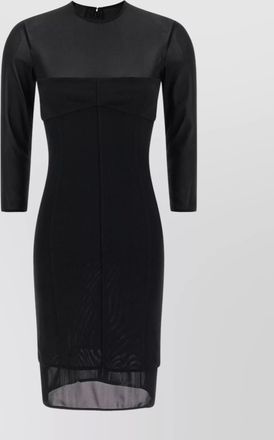 Pinko dress featuring sheer panel and 3/4 sleeves