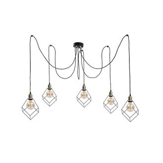 Netlighting Ruben Cluster Pendant Ceiling Light Gold 5x E27