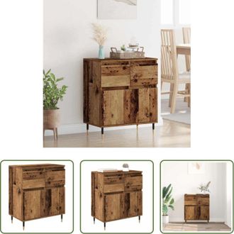 vidaXL vidaXL Credenza con cassetto - Credenza con cassetto Legno vecchio 60 x 35 x 70 cm