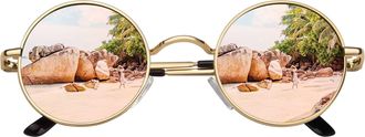 CGID Retro Round Sunglasses Mens Womens Vintage Style Metal Circle Polarised Sunglasses
