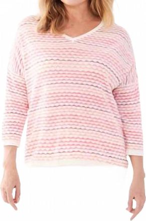 FDJ Kia Stripe Sweater In Pink