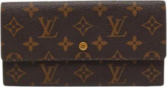 Louis Vuitton Pre-owned Wallets, female, Brown, Size: ONE SIZE Pre-owned Coated Canvas Wallet