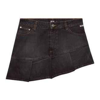 GCDS Gcds, Dames, Korte broeken, Zwart, Maat: W30 Denim