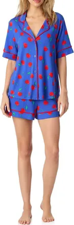 Room Service PJs Print Short Pajamas in Blue Print at Nordstrom, Size X-Small
