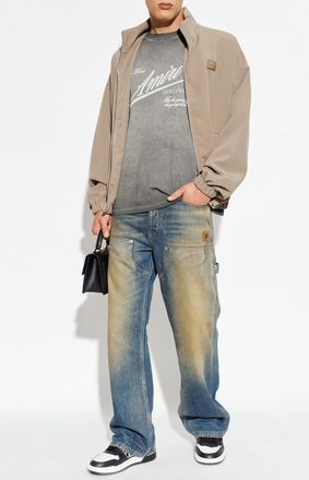 Amiri Jacket With Stand-up Collar, Mens, Beige