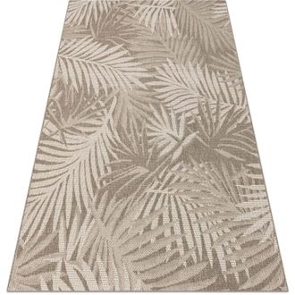 RugsX Carpet sizal floorlux 20504 leaves taupe / champagne jungle beige 200x290 cm