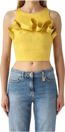 Elisabetta Franchi Mujer, Camisetas, Amarillo, Talla: S