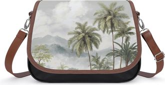 Generic Jungle1 with Palms Tree Fashion Womens Crossbody Bags Novelty Handbag Shoulder Bag Purse