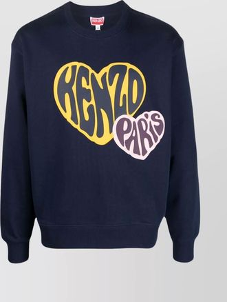 Kenzo cotton logo print regular fit crewneck sweatshirt