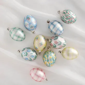 Frontgate Easter Egg Ornaments, Set of 10 - Frontgate - Christmas Decor