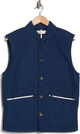 Imperfects Organic Cotton Canvas Shepherds Vest in Banks Street Blue at Nordstrom Rack, Size Xx-Large
