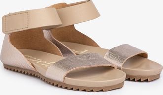 Pedro Garcia Ankle strap fussbett in pink metallic leather | Jalila | Essentials collection | PEDRO GARCIA