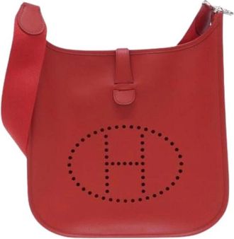 Herm&egrave;s Pre-owned Shoulder Bag - Dames - Vintage Schoudertas - Rood - ONE Size - Leer - Vintage