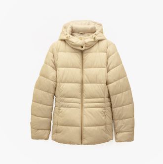 Joules Hadlow Womens Padded Short Coat Neutral - Nude - Size 16 UK