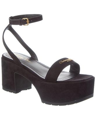 Dior D-Lane Suede Platform Sandal