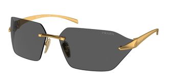 Prada PR A56S 15N5S0 Womens Sunglasses Gold Size 50